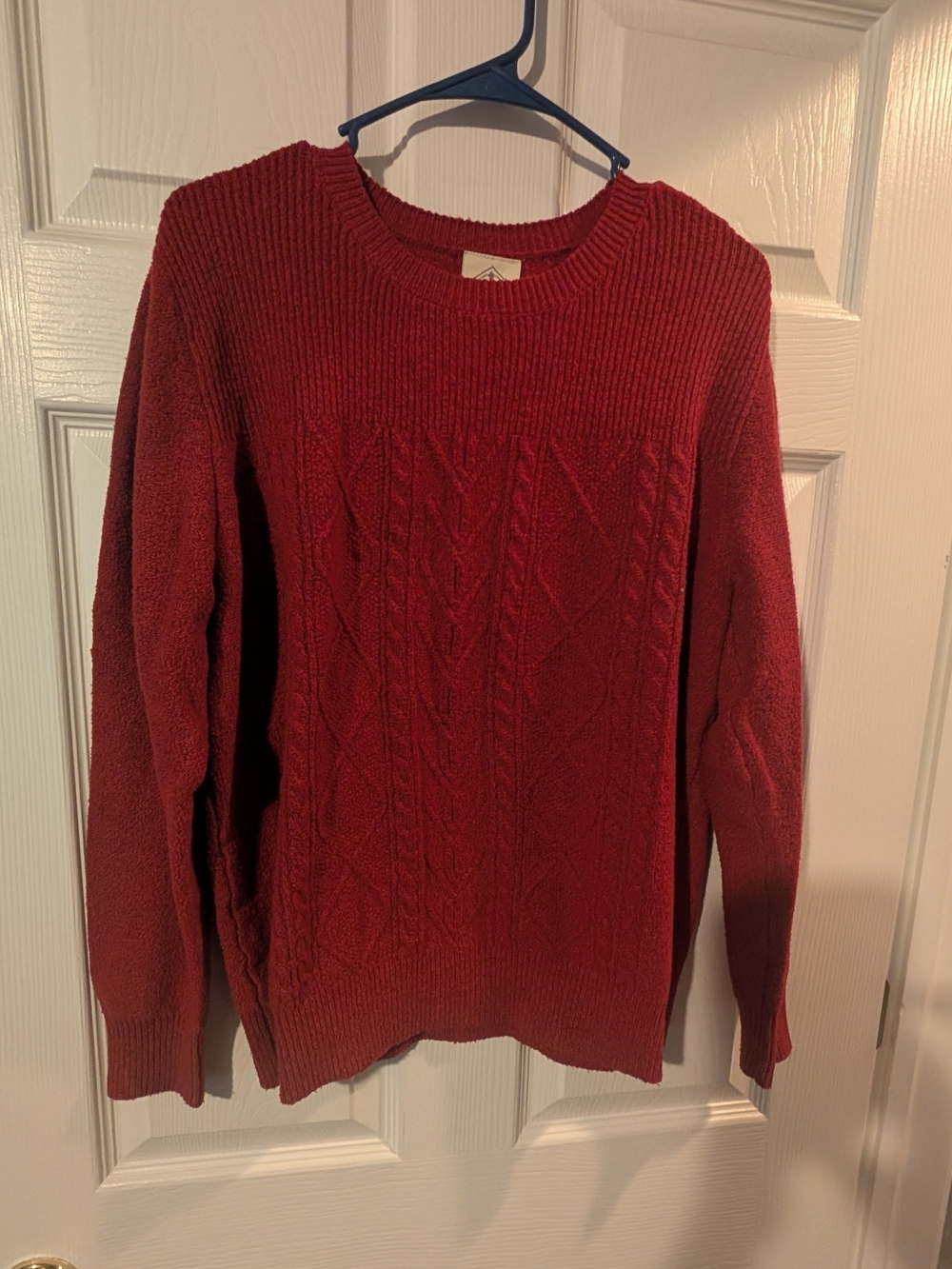St. John's Bay Red Cable-Knit Crewneck Sweater